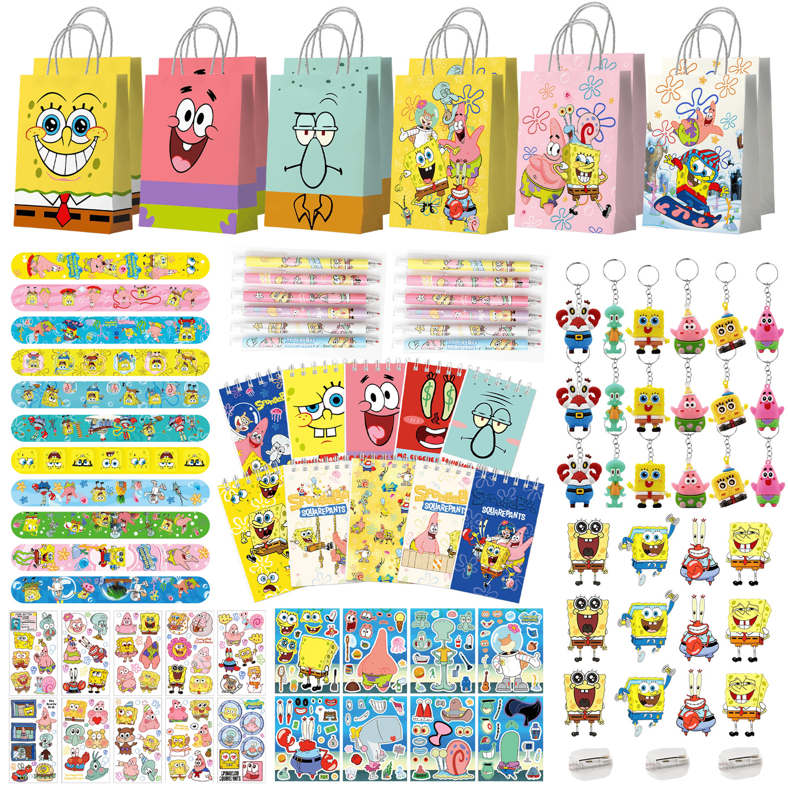 SpongeBob Party Favor SpongeBob Party Supplies Goodie Bags Pens Notebooks Slap