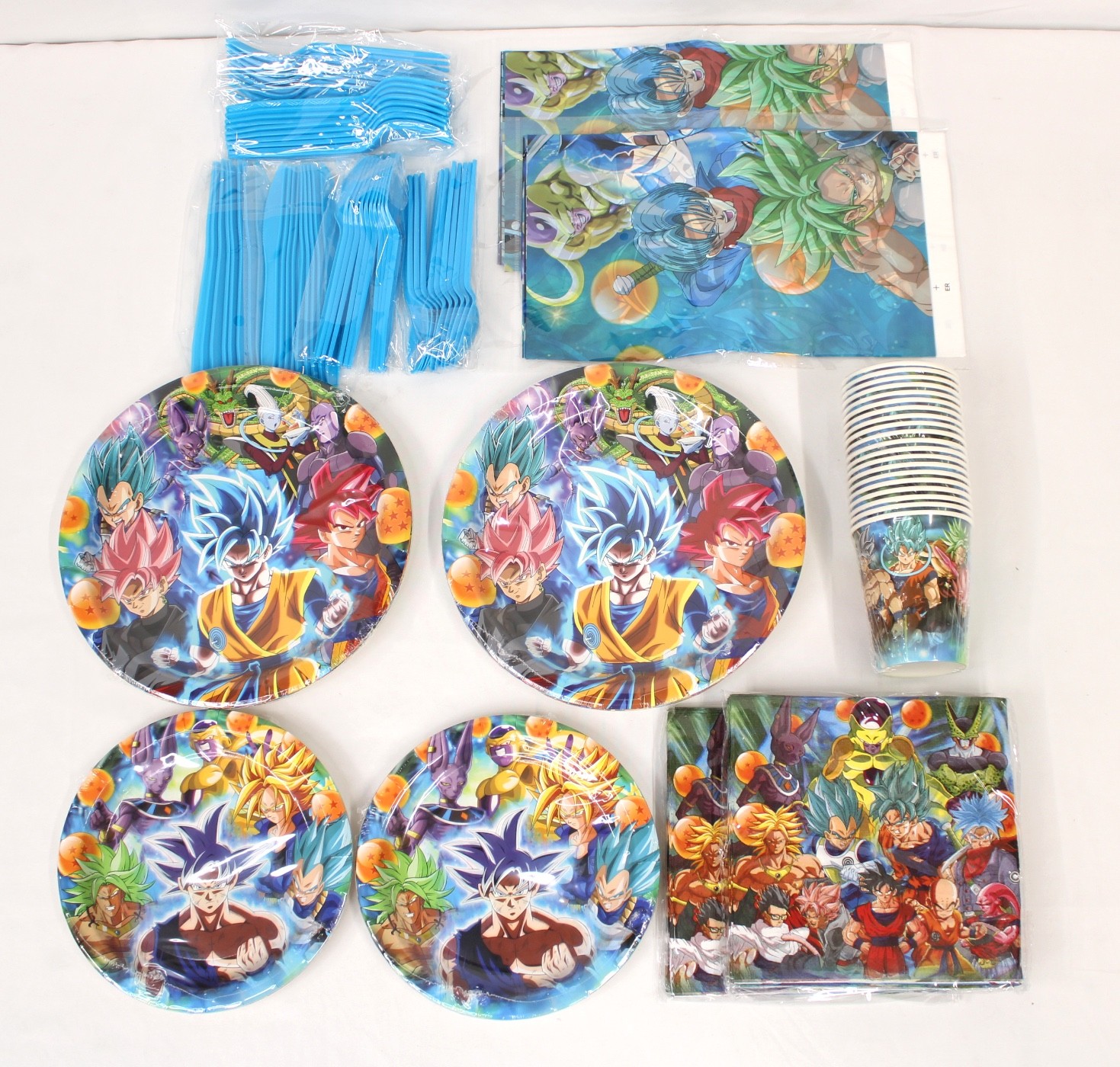 Dragon Ball Z Anime Kids Birthday Party Supplies Set Plates Cups Napkins 182pc