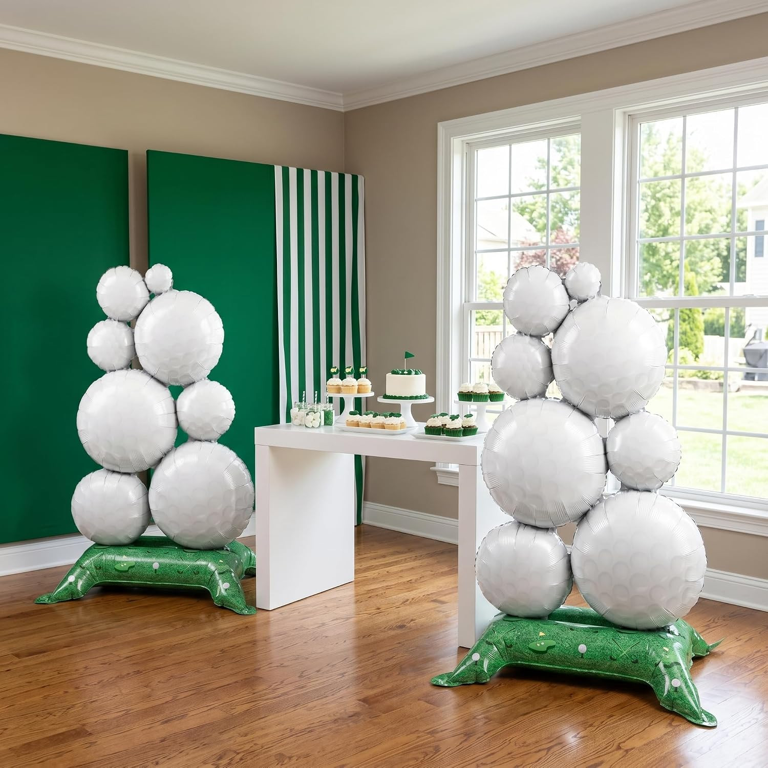 2 Pcs Self Standing Golf Balloons, 59In Large Golf Birthday Foil Balloons | Spor