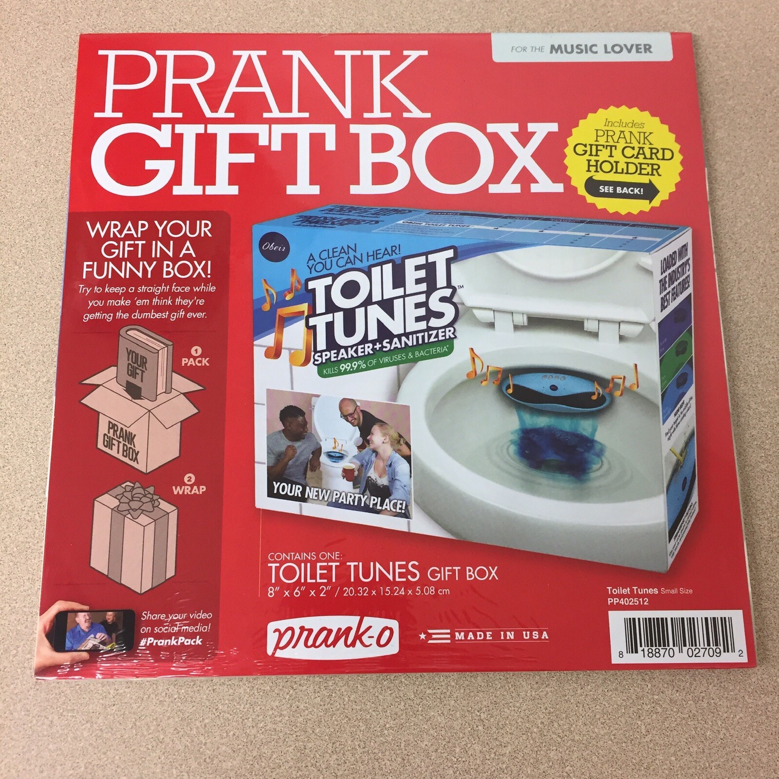 Prank “toilet Tunes” Wrap Your Real Gift in a Prank Funny Gag Joke Gift Box