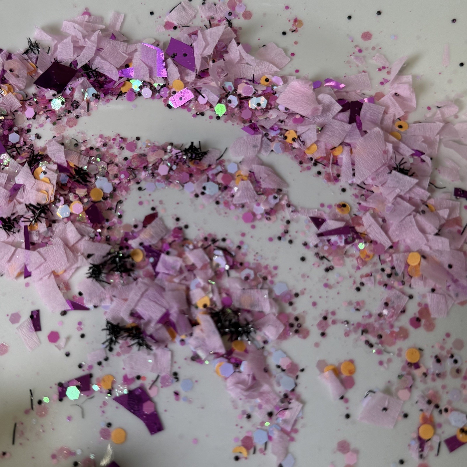Confetti Glitter pink Pastel Orange black Sparkle luxury Paper Bling Girly shine