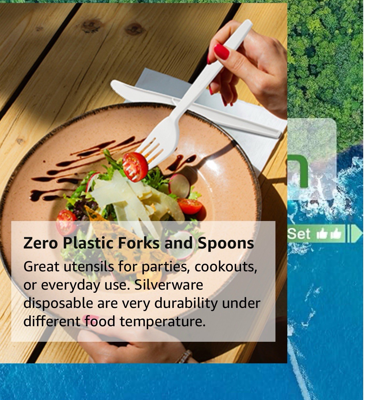 200 Compostable forks 6.7” Extra Heavy Duty Biodegradable Disposable Cutlery