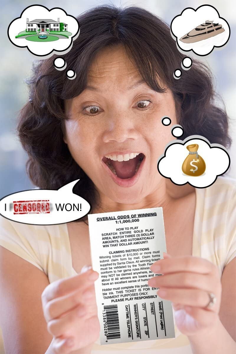 FAKE LOTTERY TICKETS-5 Pack Prank Gag Gift-Lucky Irish Shamrock