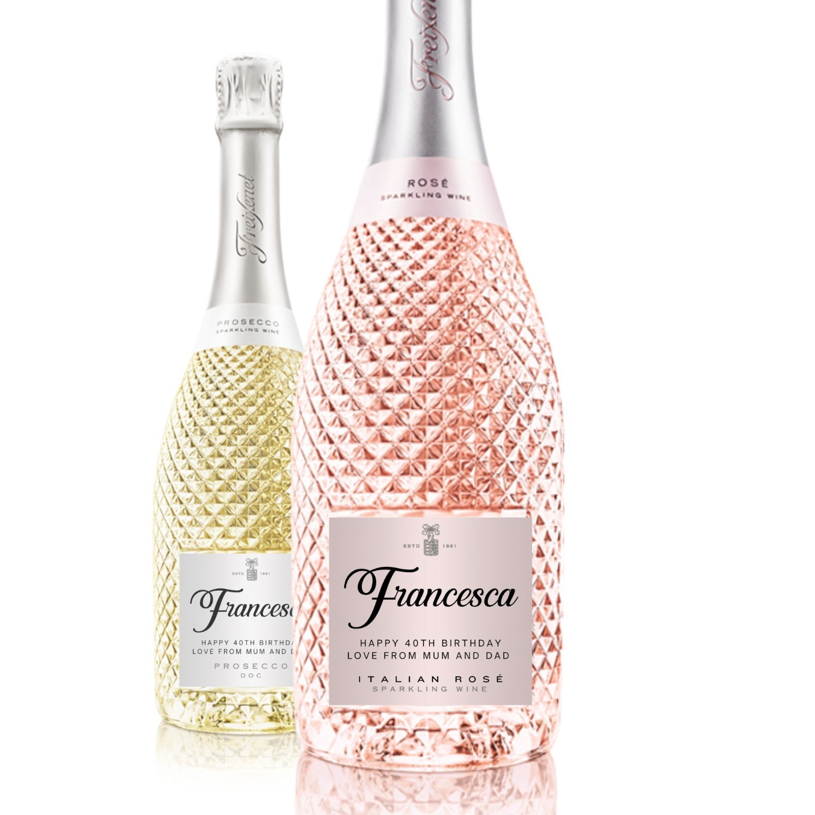 Personalised Prosecco Bottle Label Champagne Wine Gift Sticker for Any Occasion