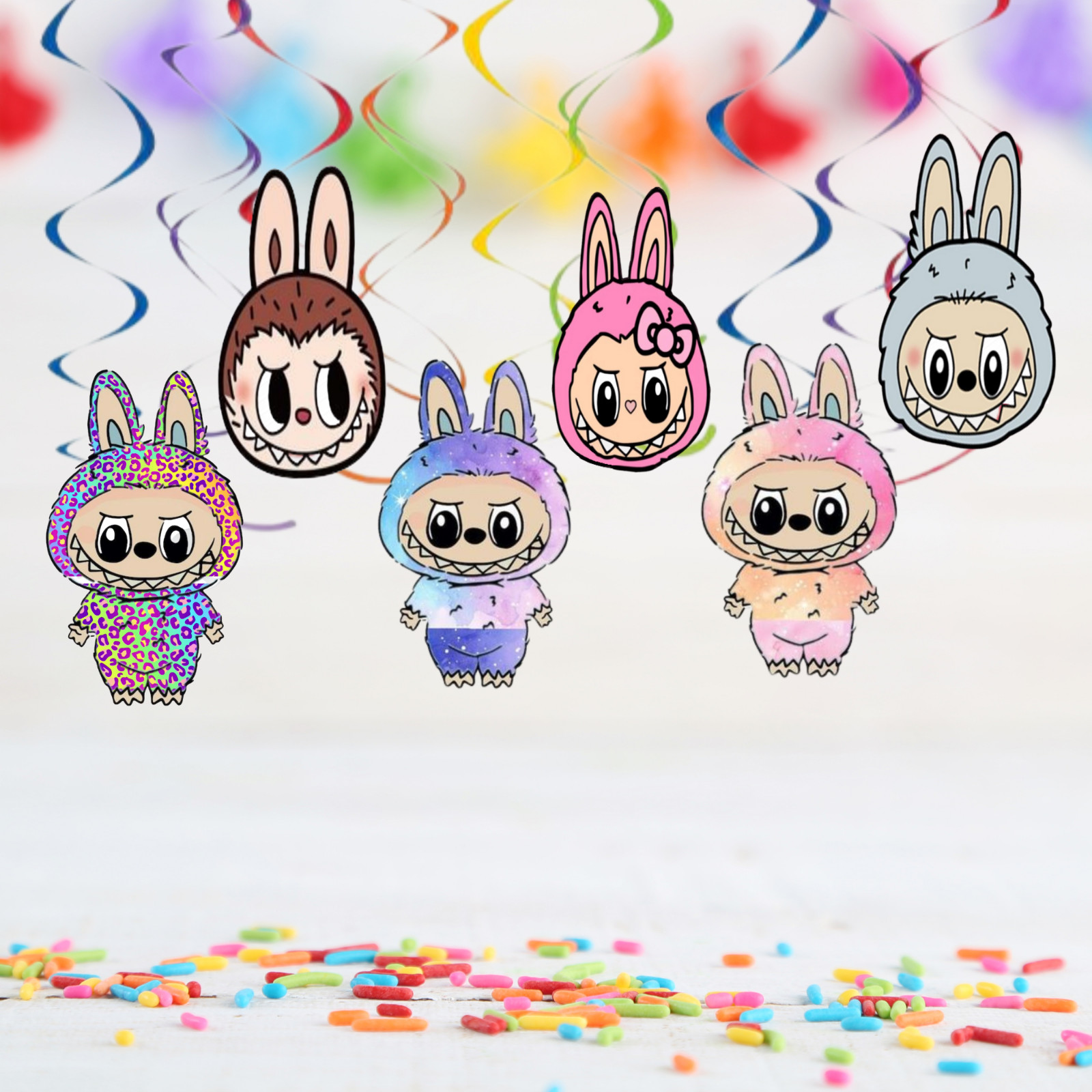 TOY MOVIE PARTY SUPPLIES BIRTHDAY DECORATION BALLOON TABLEWARE SWIRL DISPALY