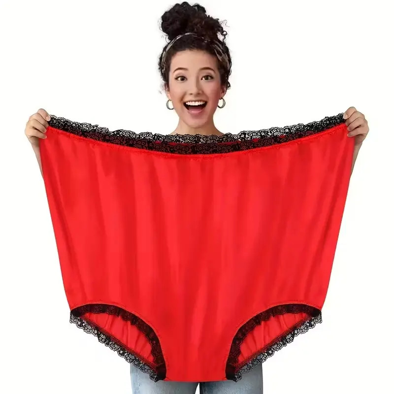Funny Giant Adult Prank Gift Panties, Leopard Print Lace Trim, Unisex Joke Gift,