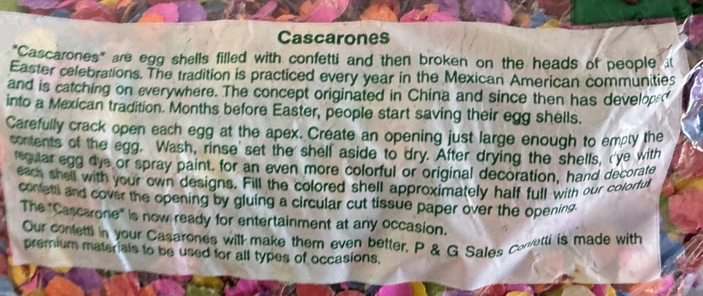 Confetti Multicolor Pastel 3 oz All-Occasion Cascarones Easter Baskets Vintage