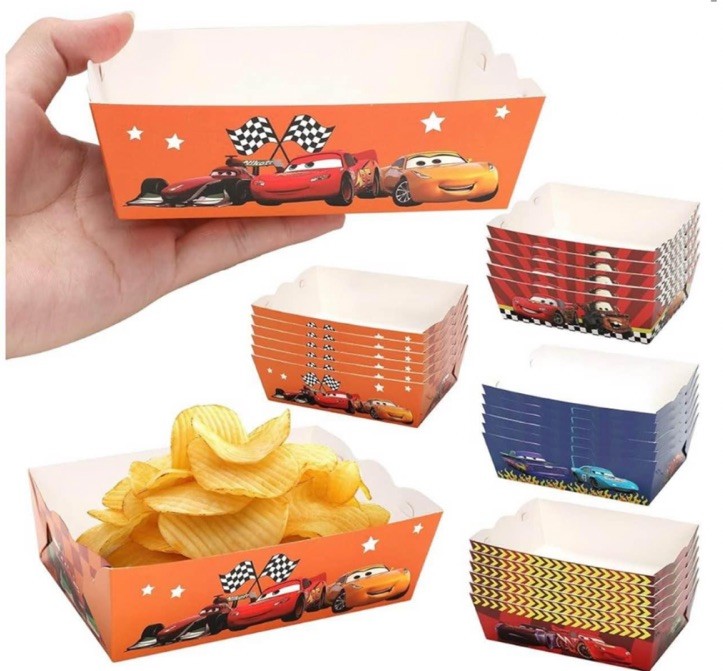 24 Pack Cars Food Tray Race Car Party Favors