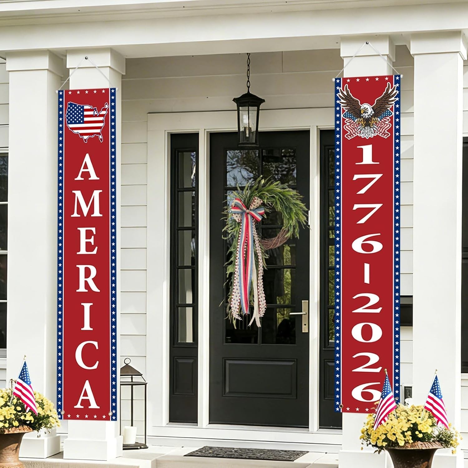 All-Occasion Patriotic Hanging Banners – 250th Anniversary for Indoor & Outdoor