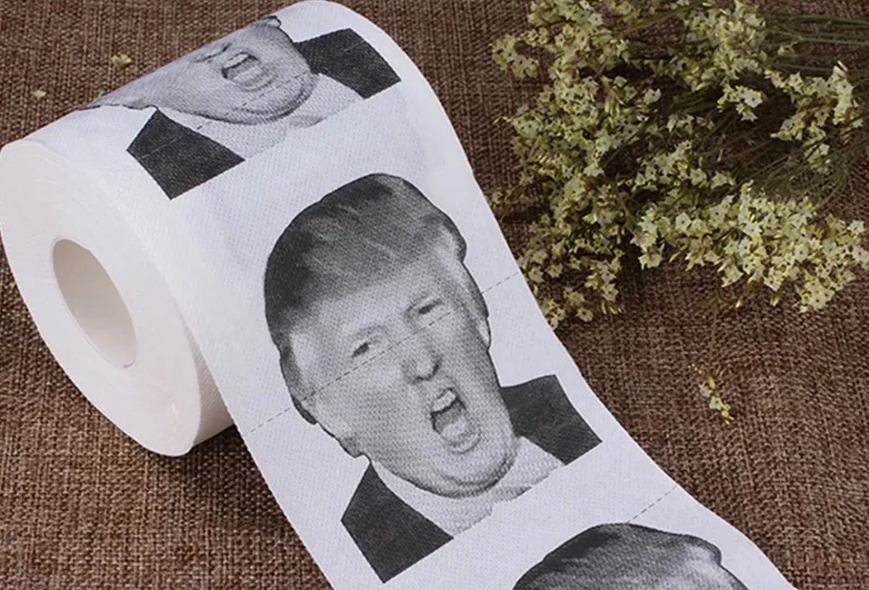 2 Donald Trump Toilet Paper Roll, Funny Political Humor Joke Gift,