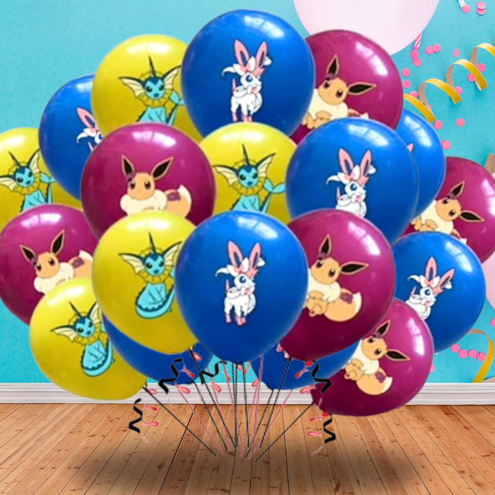 POKEMON PARTY SUPPLIES BIRTHDAY DECORATION BALLOON TABLEWARE SWIRL PLATE CUP