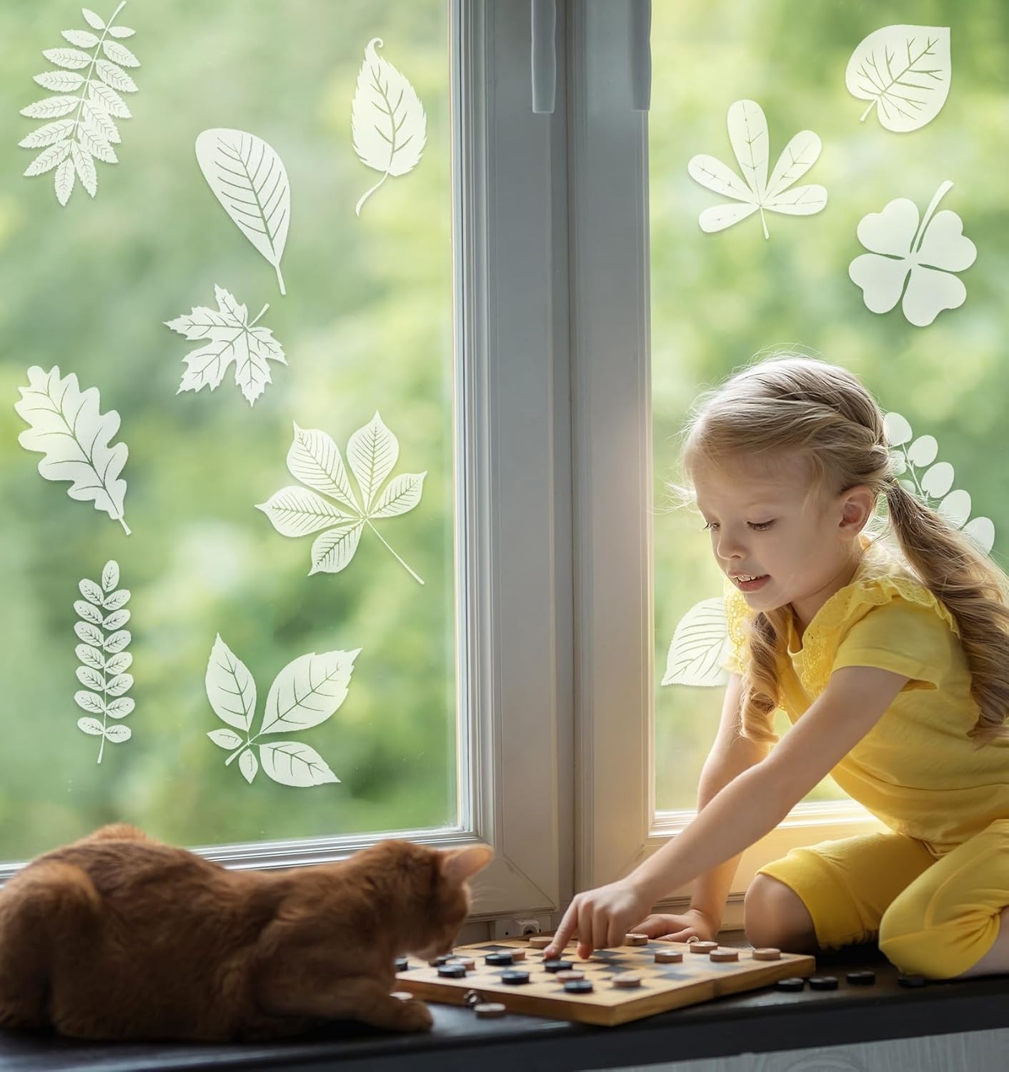 Window Clings for Birds, 26 Pcs Decals to Prevent Bird Strikes Clear