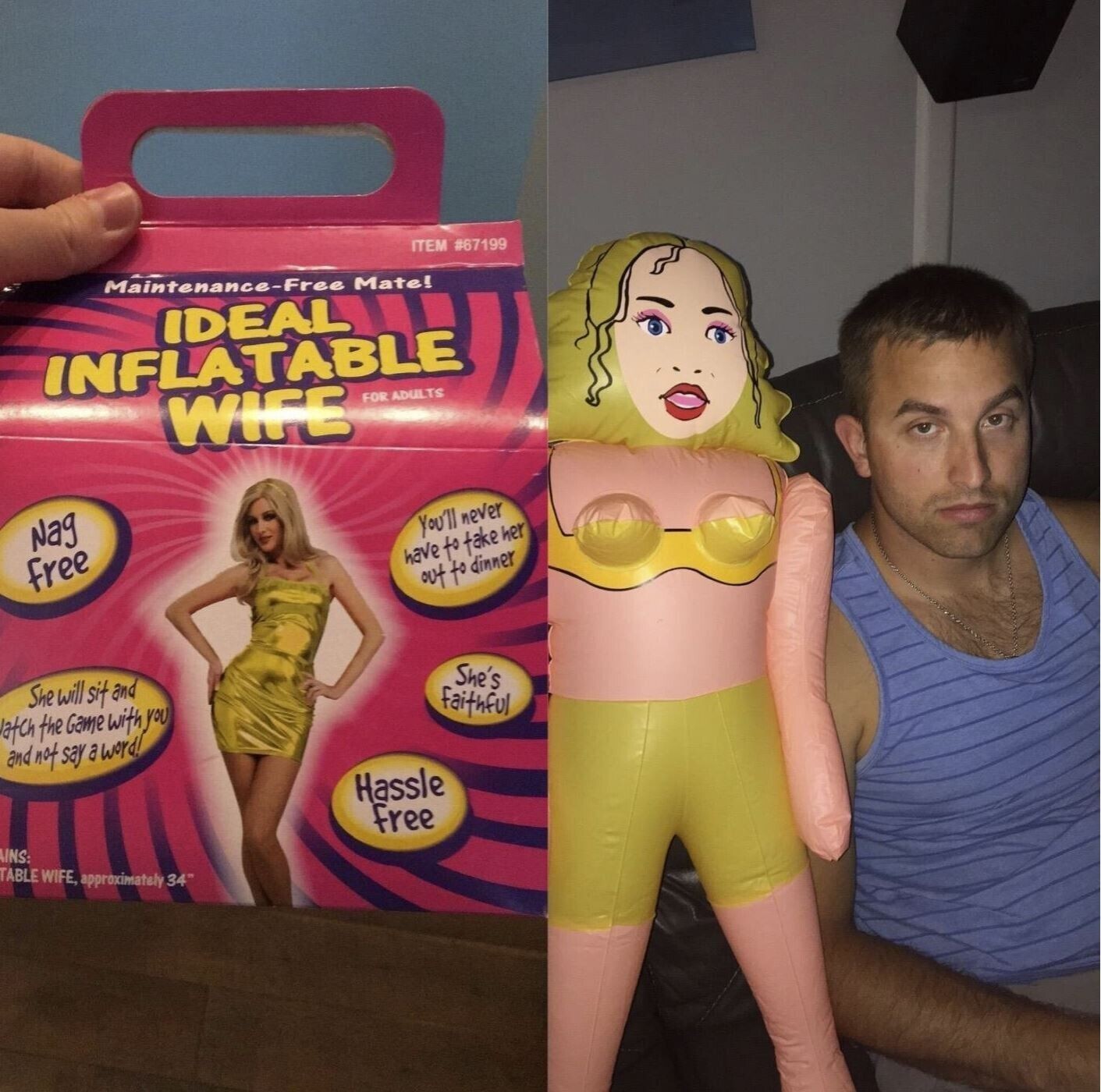 Inflatable Husband & Wife (Boyfriend & Girlfriend) Party Blow Up Bundle – 2 Pack