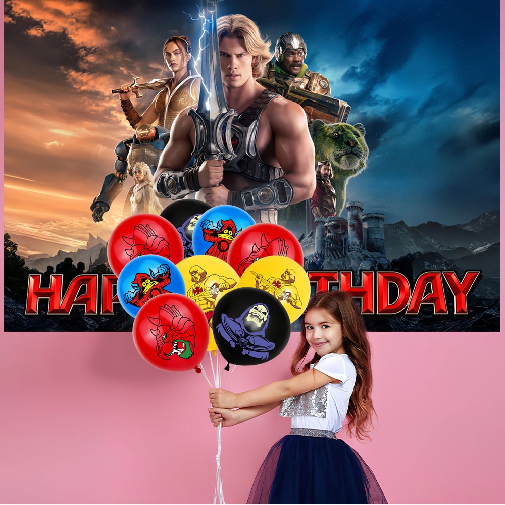 He-Man Party Supplies Set Balloons Cake Toppers Banner Birthday Decor