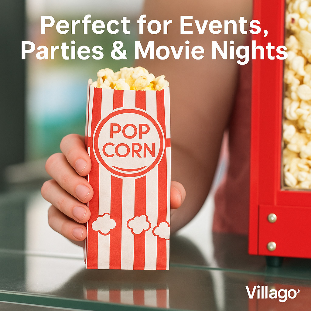 Carnival King Popcorn Bags 1 oz 3.5×2.25×8.25 Red/White – 100/250/500/1000 PCS