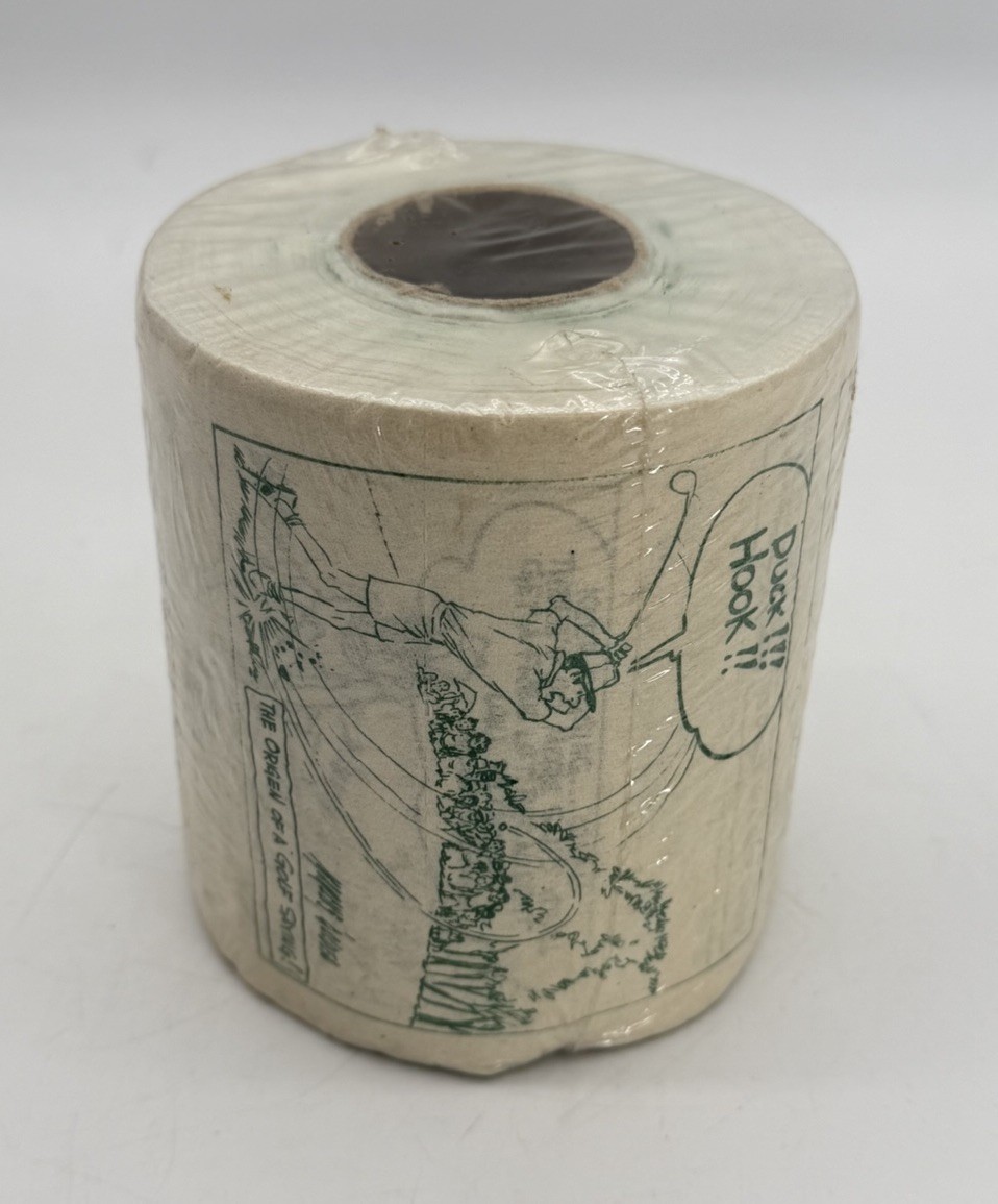 Vintage 1980s Marcus Golden Novelty Parody Gag Gift Golf Toilet Paper Roll NEW