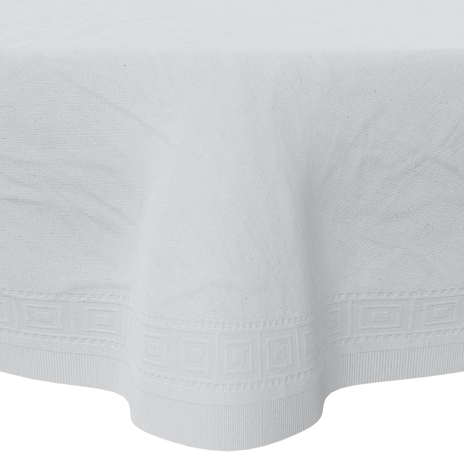 Paper Tablecloths for round Tables | 82″ – 10 Pack | White Paper & Plastic Dispo