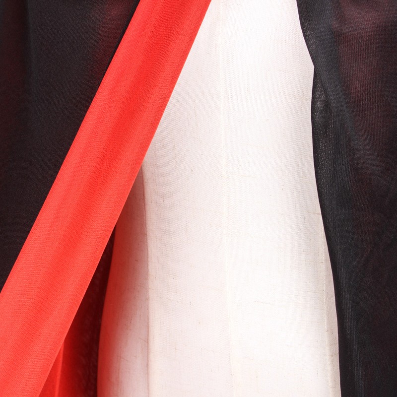 On Hand Hooded Cape Adult Unisex Long Cloak Black Red Halloween Costume Dress