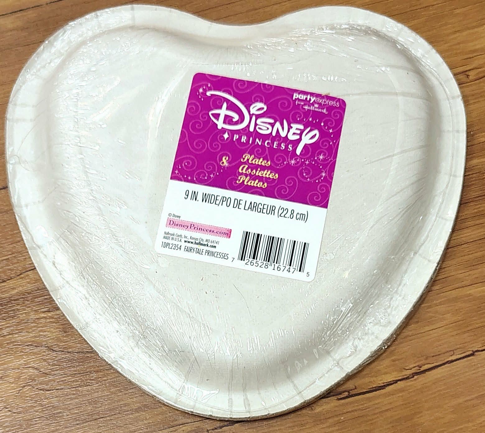 2004 Disney Princess Party Heart Luncheon Plates 9” Hallmark Birthday 2 Designs