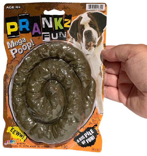 MEGA PILE OF FAKE DOG POOP Prank Joke Gag Gift Big Rubber Jumbo Crap Poo Turd