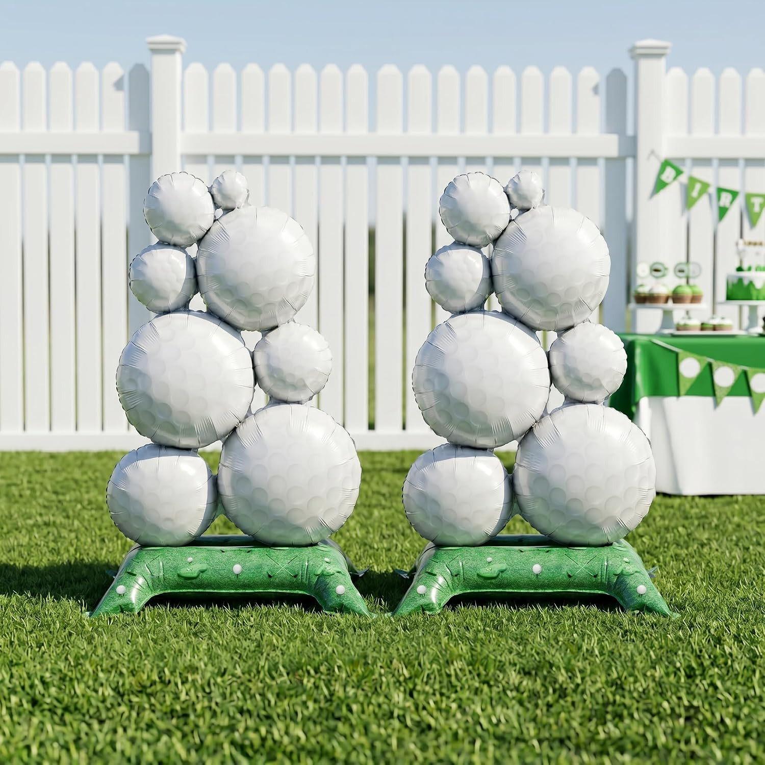 2 Pcs Self Standing Golf Balloons, 59In Large Golf Birthday Foil Balloons | Spor