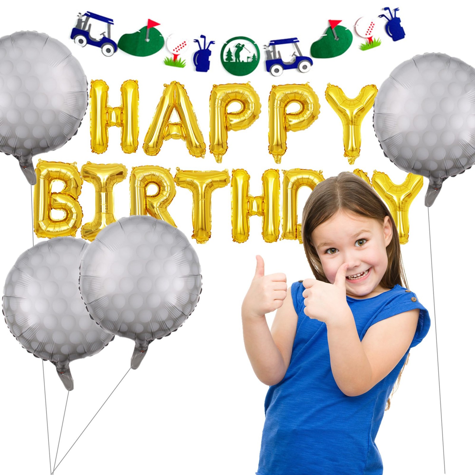 Golf Birthday Party Decorations Happy Birthday Letter Balloons Banner Men Boy…
