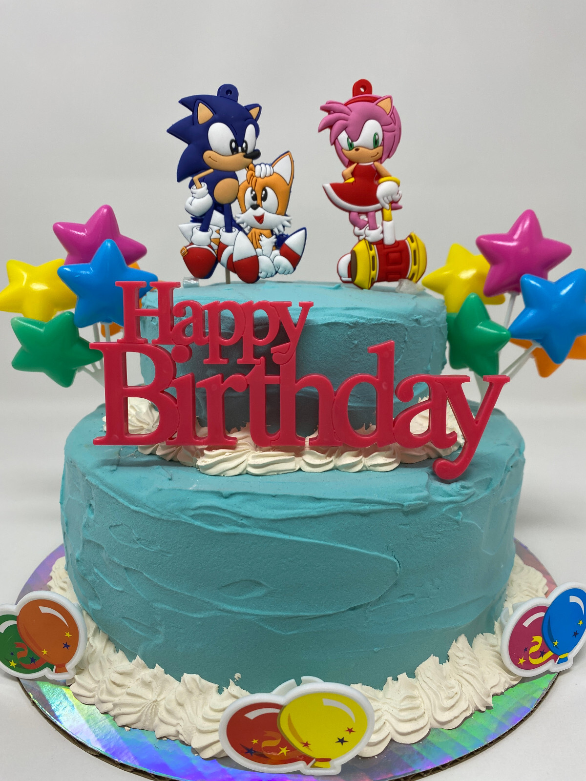 Sonic the Hedgehog Birthday Cake Topper Set ~ BRAND NEW ~ Ships Out Next Day