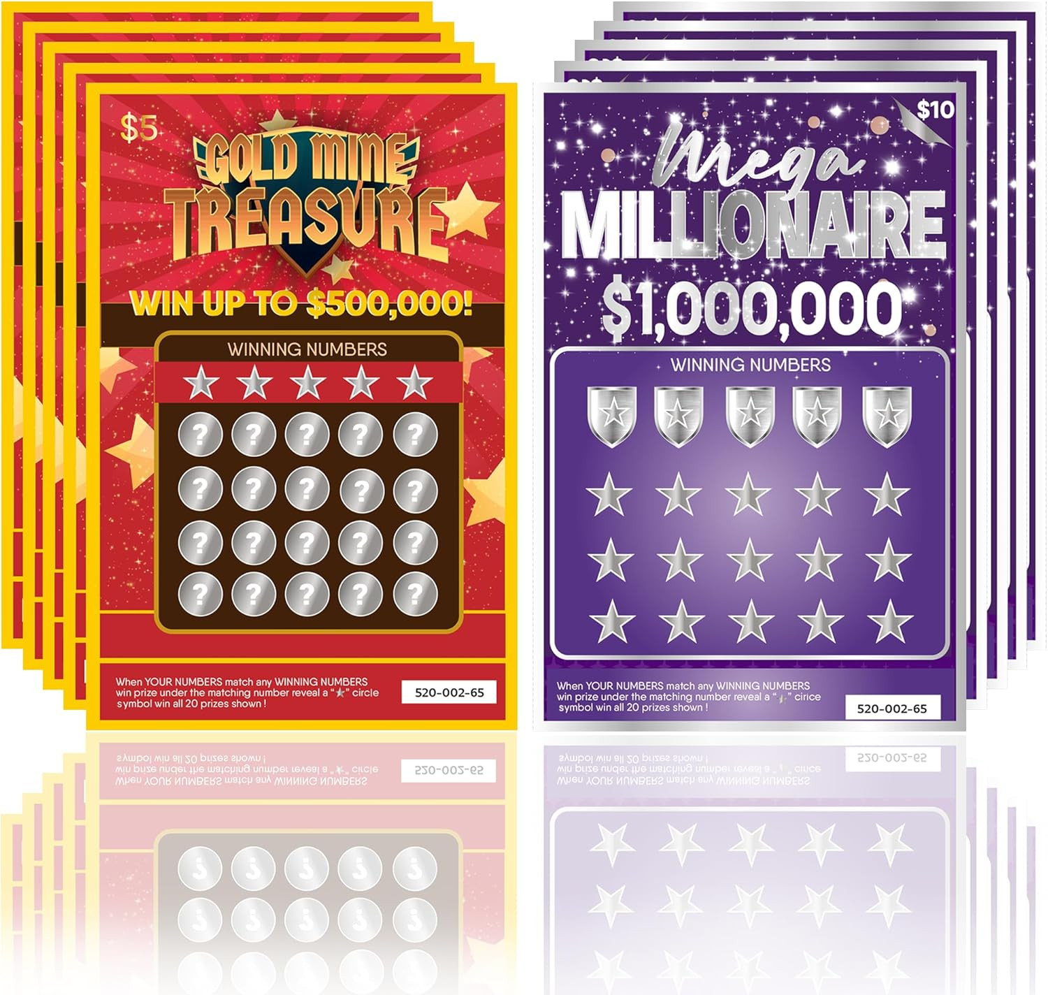 ® 10 Fake Lottery Tickets and Scratch off Cards That Look Real – Winning $1M and