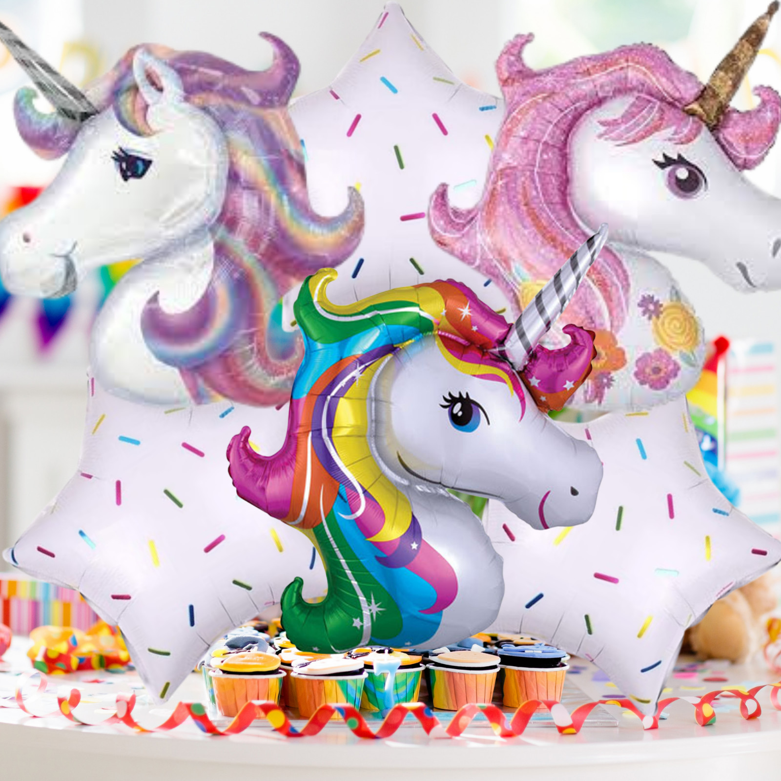 UNICORN ACADEMY PARTY SUPPLIES BIRTHDAY DECORATION BALLOON TABLEWARE SWIRL