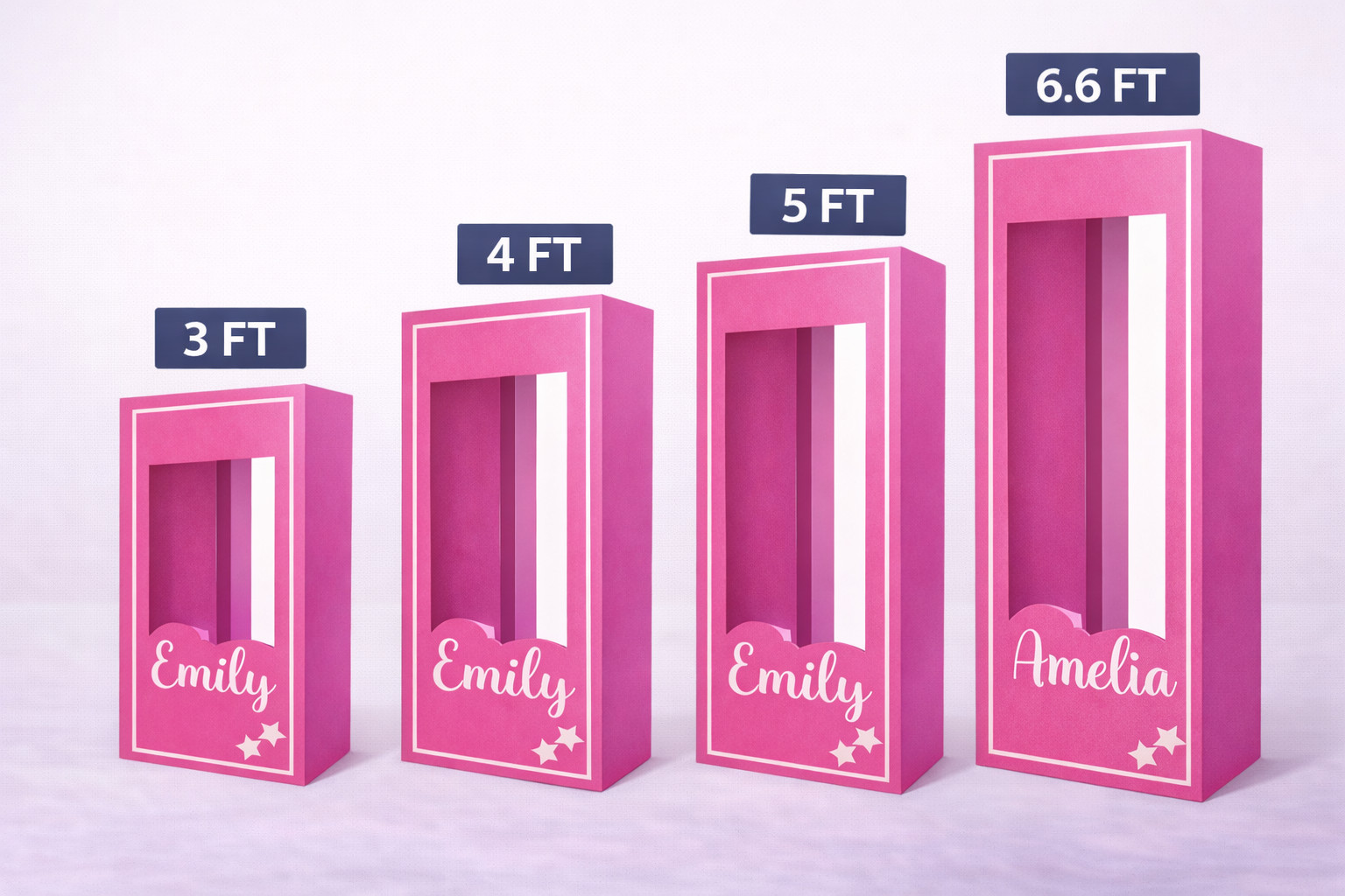 4ft, 5ft and 6ft tall, doll photo box, popular photo booth props birthday party