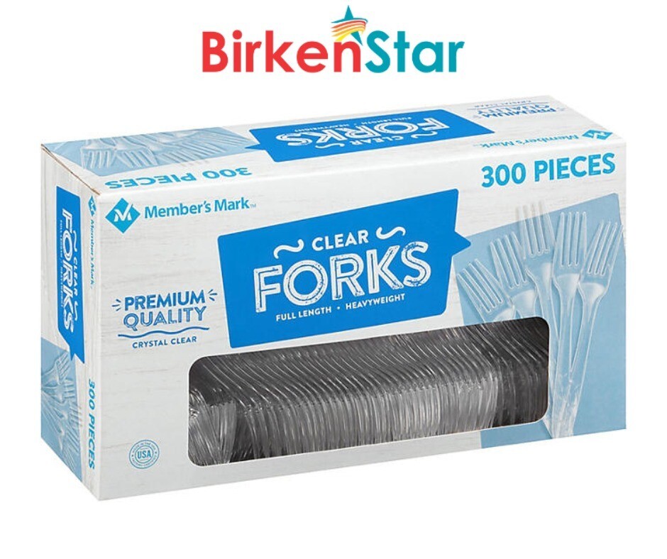 Member’s Mark Clear Plastic Forks, Heavyweight (300 ct.) Great Price
