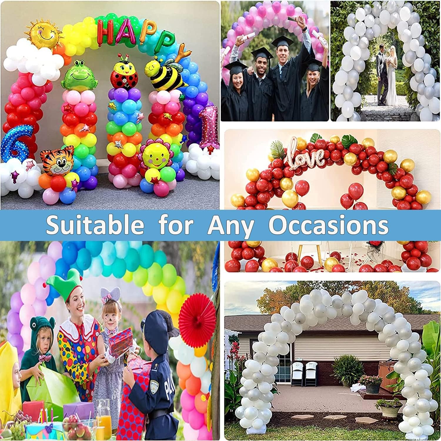 120W Electric Balloon Pump Inflator Digital Timer Air Blower Machine For Party