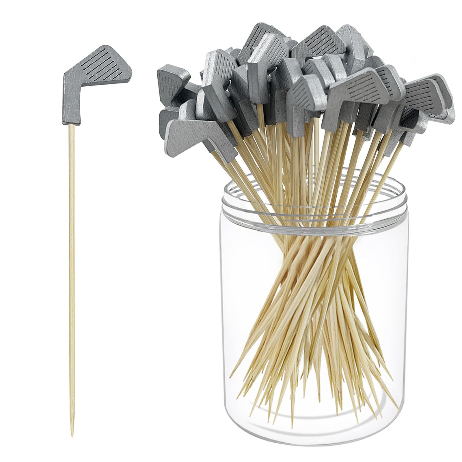 200 PCS 4.7 Inch Golf Cocktail Picks Themed Fruit Party Toothpick Decoration