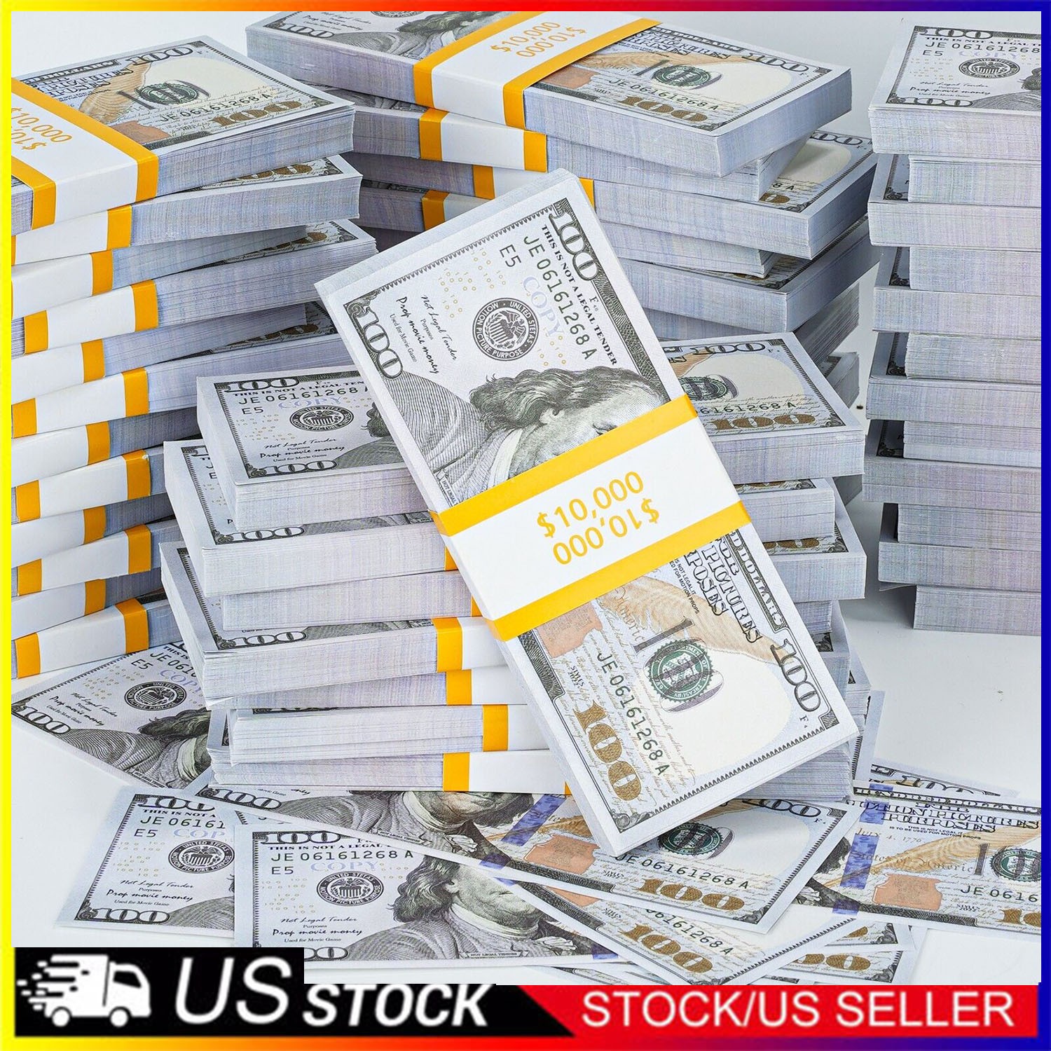1000PC Prop Fake Looks Best Toys Money For Pretend Play Music Birthday Party New