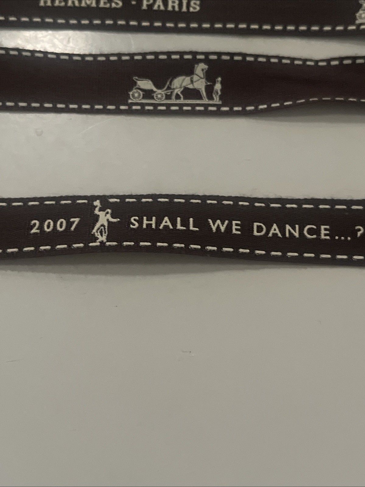 Hermès Brown Ribbon Boutique Gift Wrap 4PC- 228 inches – 1@ PC 2007 Shall Dance