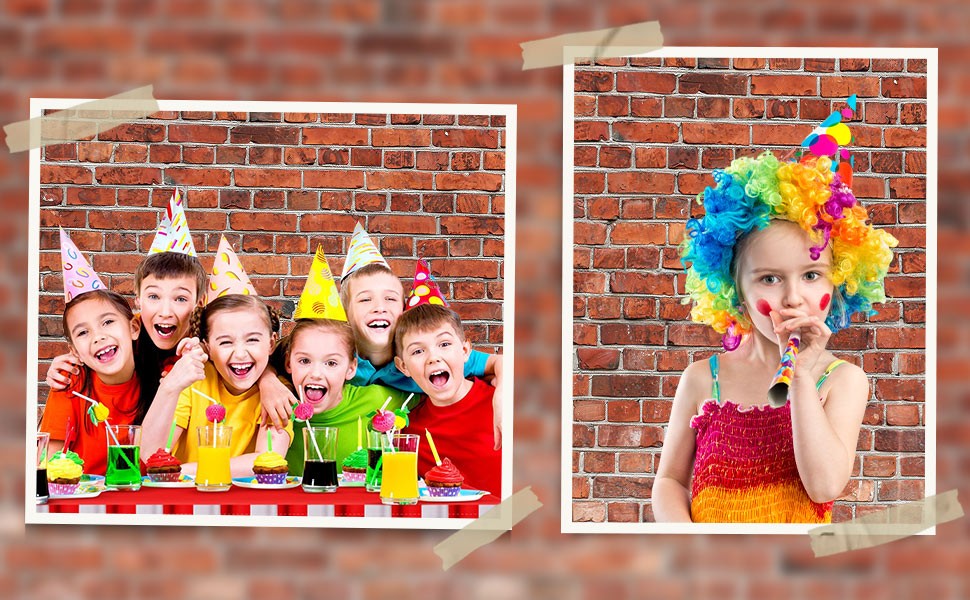 Red Retro Brick Wall Photo Backdrop Polyester Brick Photography Background