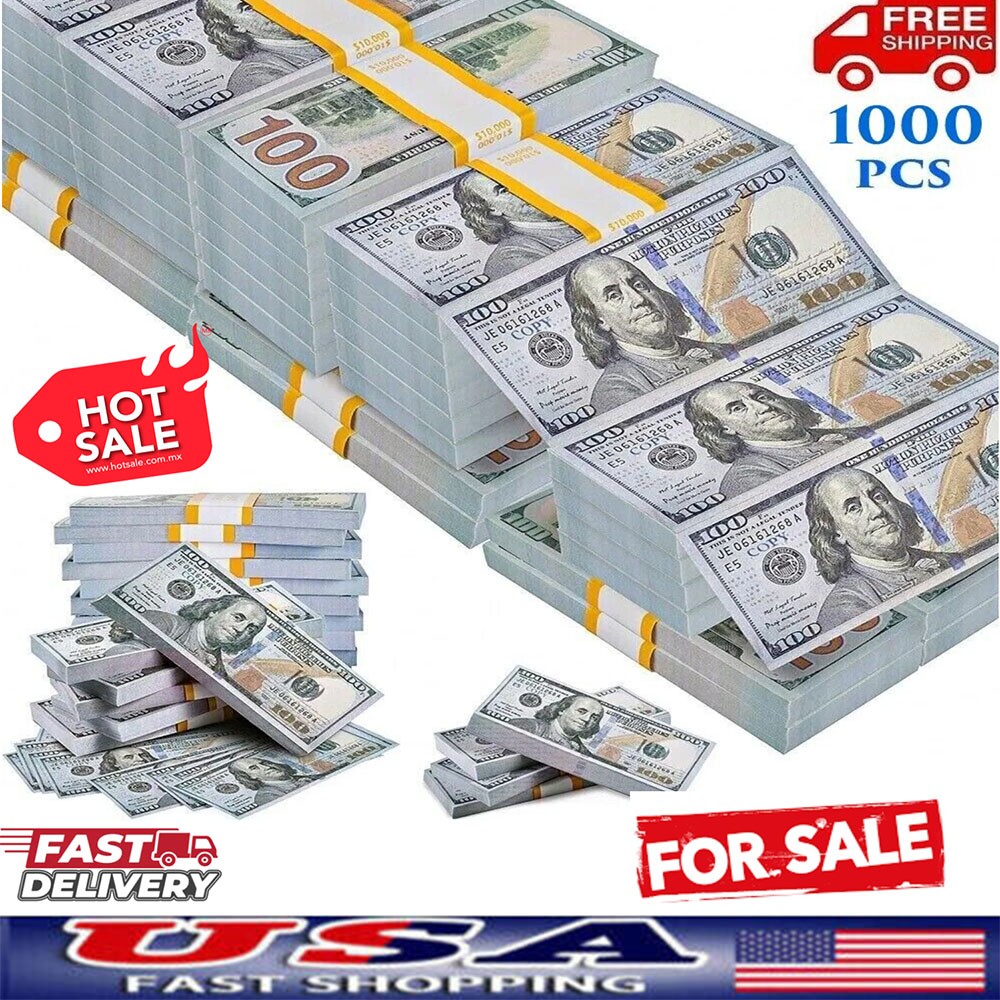 1000 pcs Movie Props money Fake bills look real for video party,Education Toys