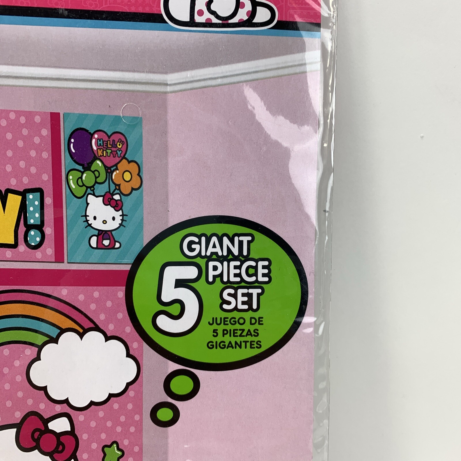 Hello Kitty Scene Setter Wall Decorating Kit 5 Pieces Birthday Party Decorations