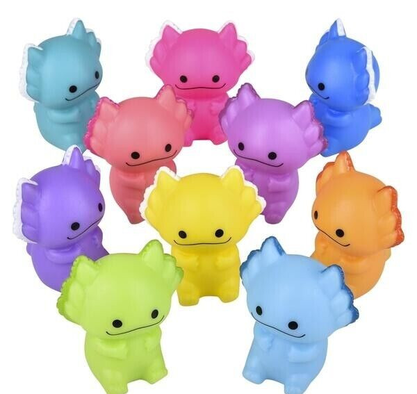 2″ RUBBER AXOLOTLS – 10 Piece Assortment