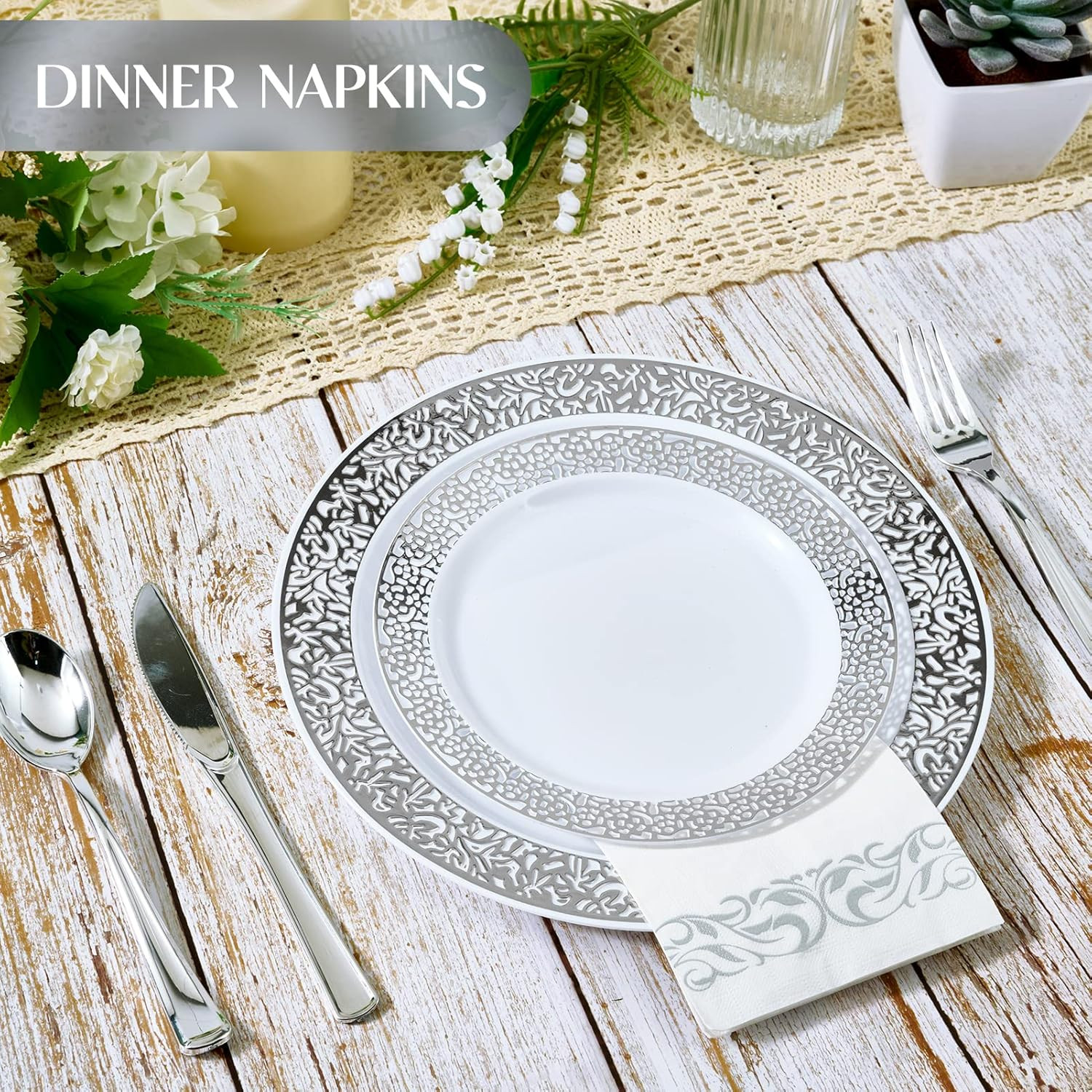 200 Pack Paper Napkins Guest Towels Disposable Premium Quality 3-Ply Dinner Napk