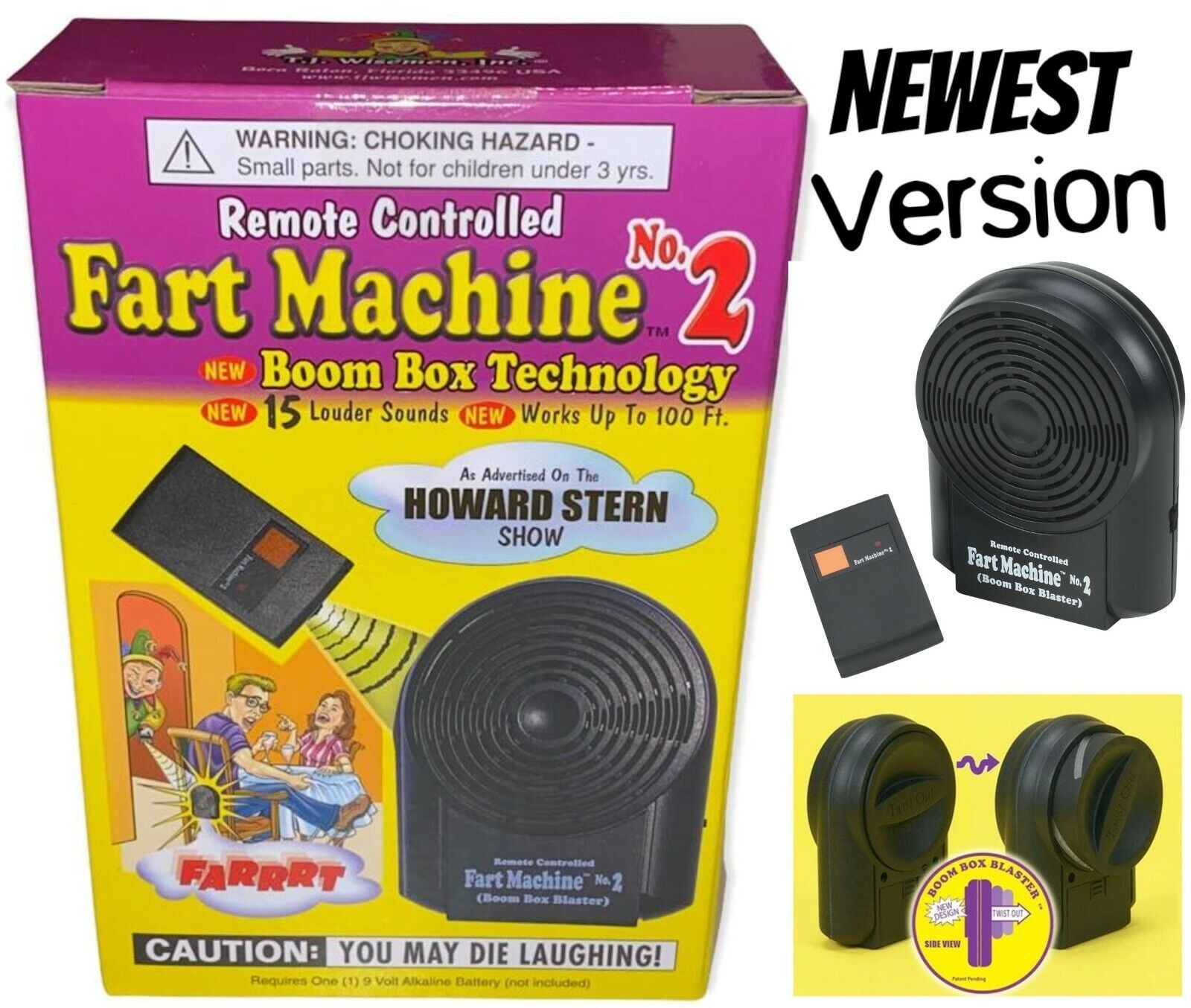 Fart Machine # 2 – NEW VERSION with remote + 1 Million Bill Bonus