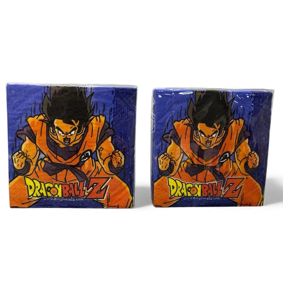 Dragon Ball Z Birthday Party Napkins 5″ Square (2 Pack- 16 per pk- 32 Total) NEW