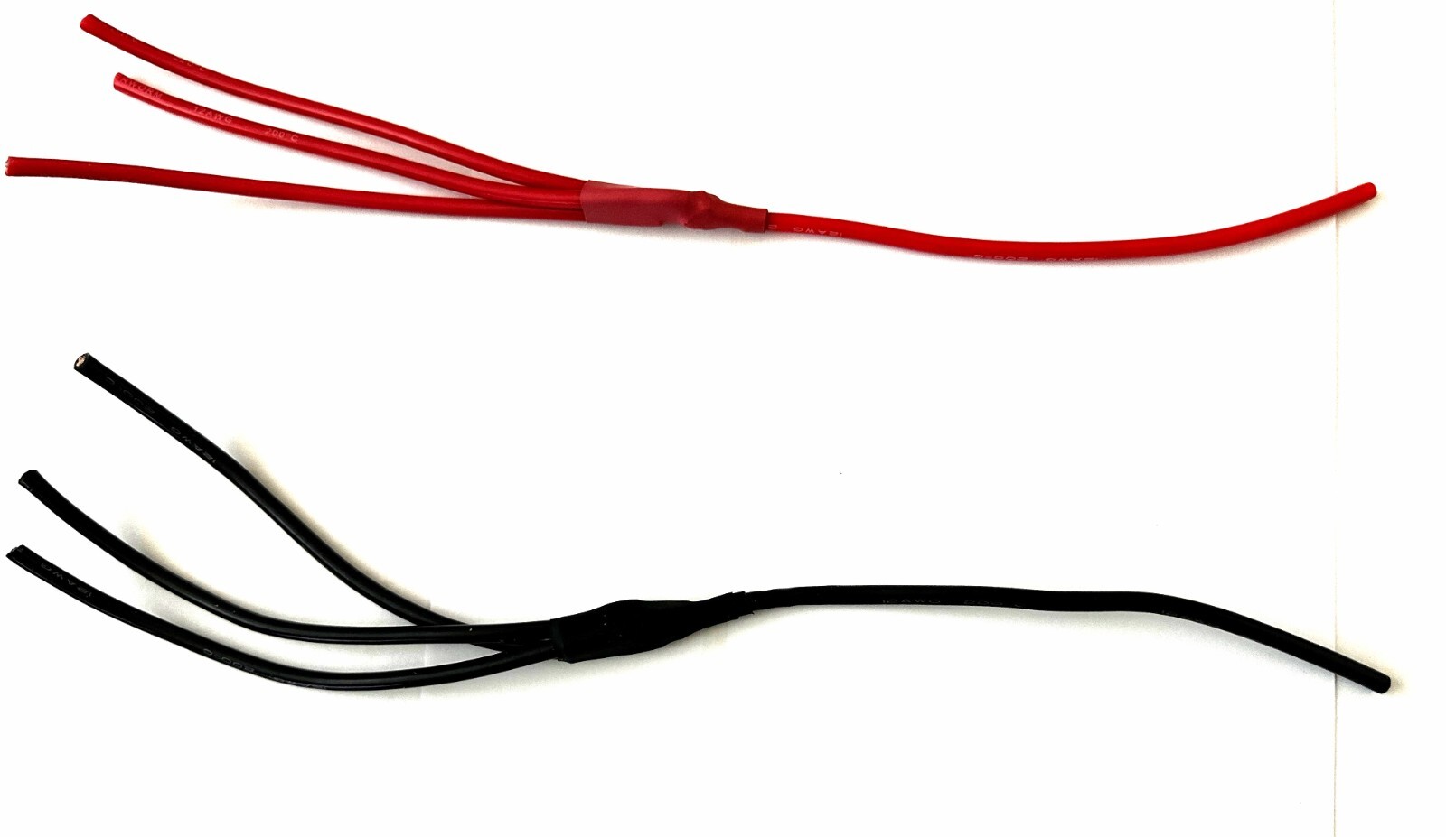 1 to 3 Splitter Harness 6″, 12″, 24″, Wire Gauge 16,14,12,10 AWG comes in Pairs