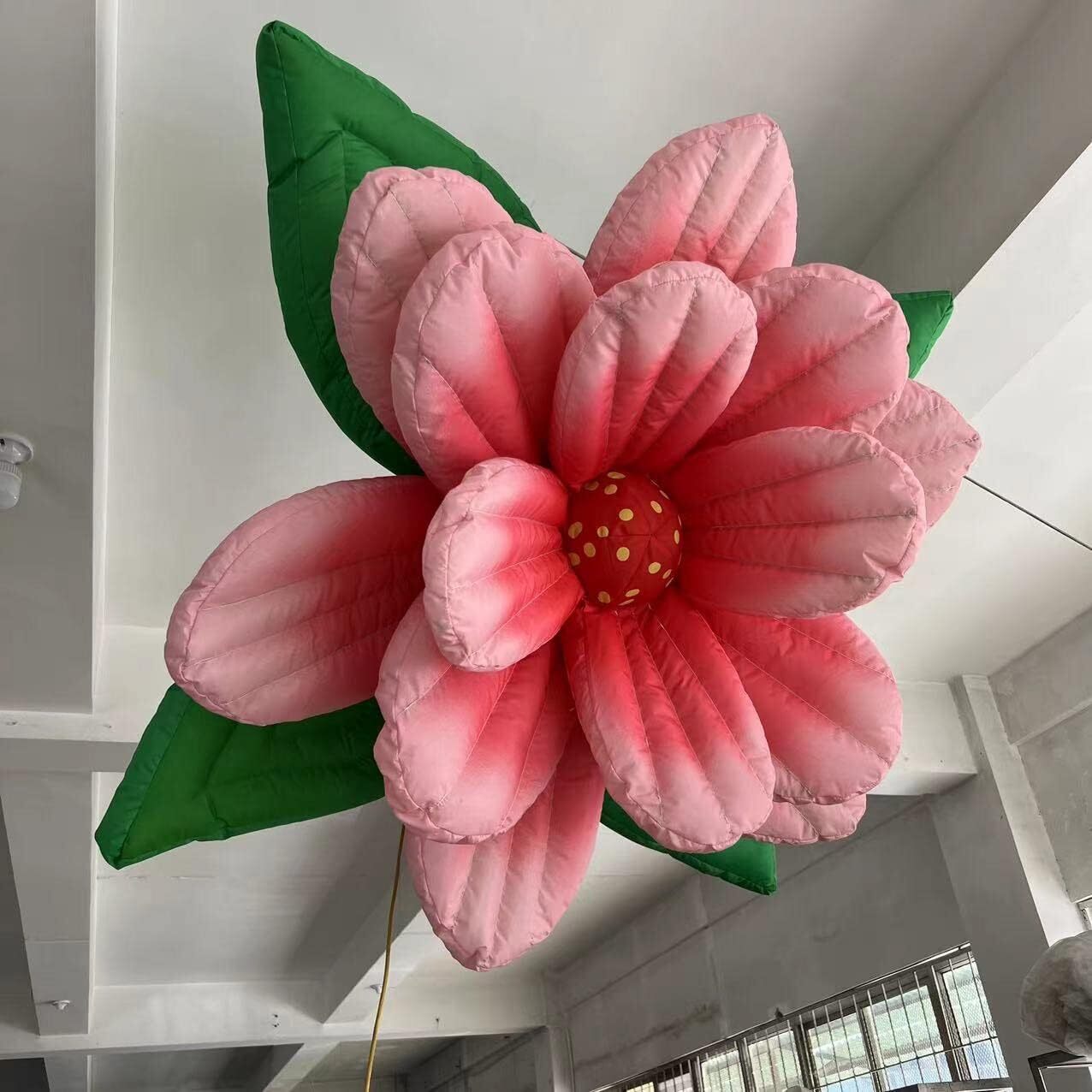 LED Inflatable Rose Flower Decor Indoor for Party Wedding Stage Concert Ceiling