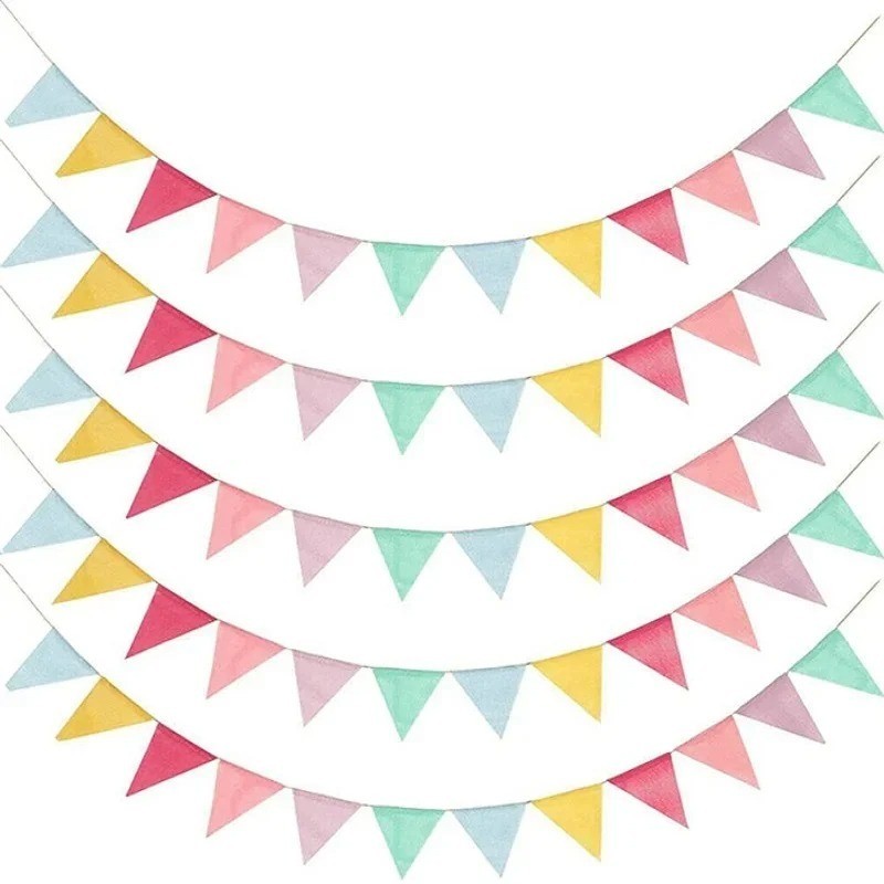 4M Triangle Flags Bunting Banner Pennant Festival Wedding Party Garden Decor NEW
