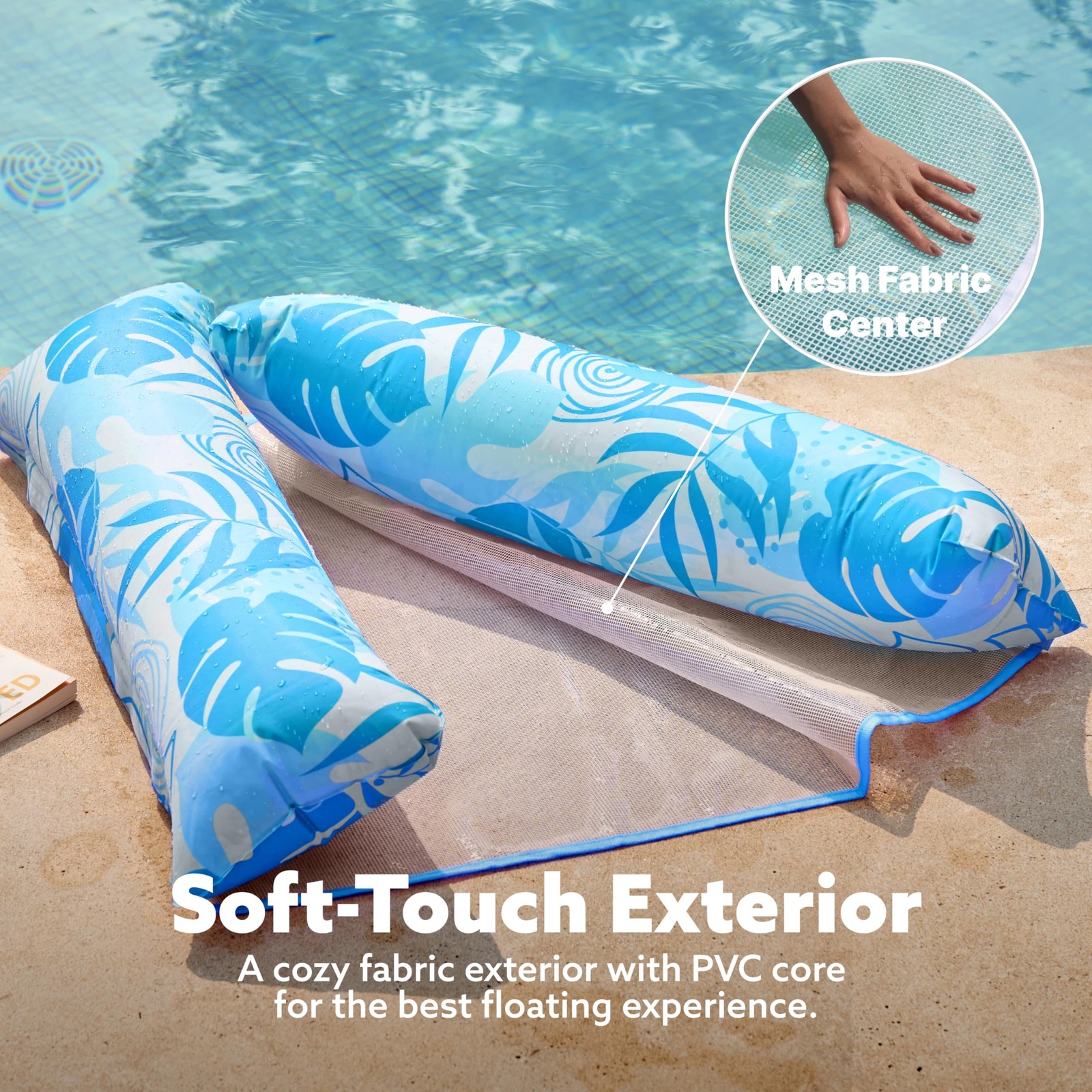 Hammock Pool Floats Adults, 4-in-1 Multi-Purpose Inflatable Pool Floaties Sof…