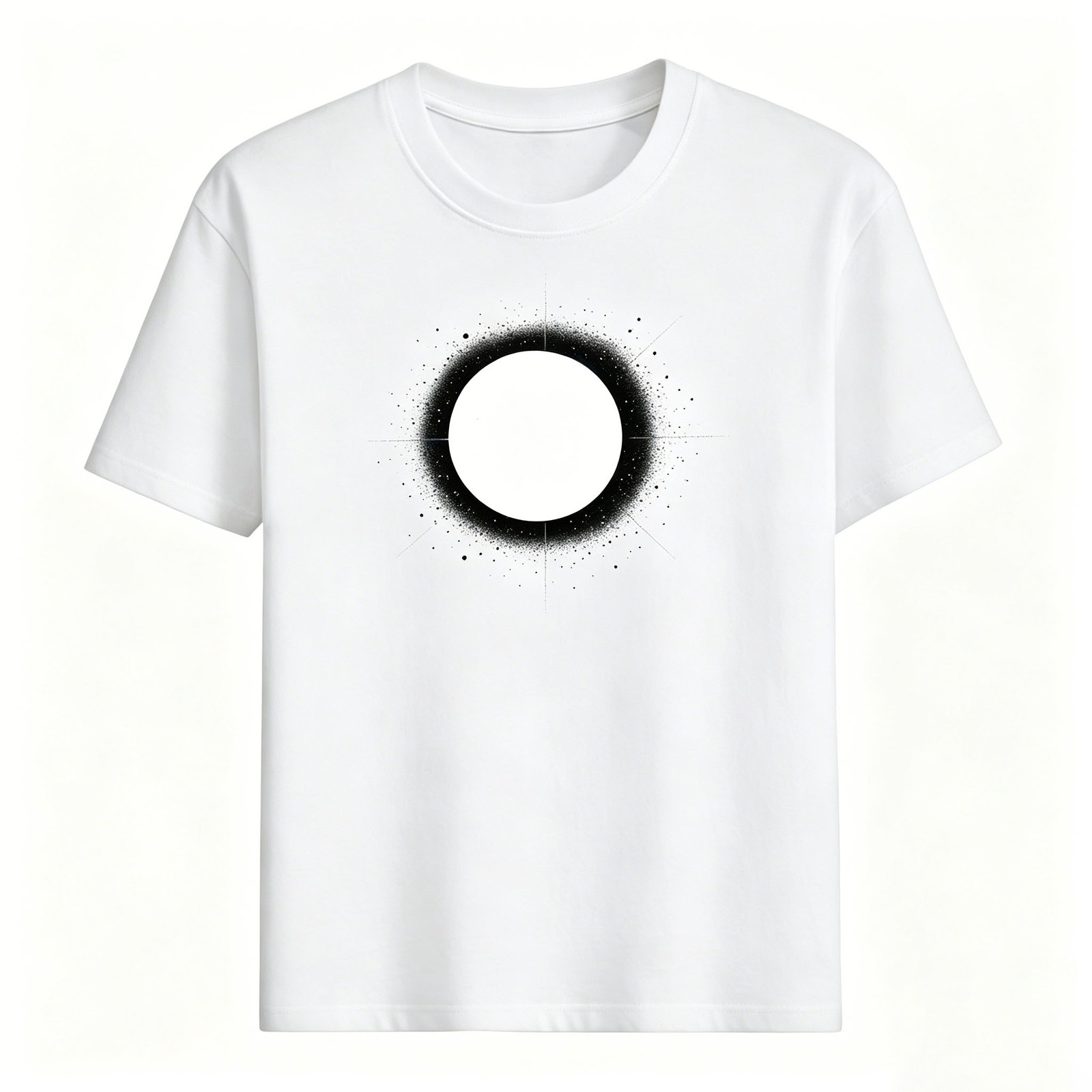 Hollowmark Custon Monochrome Front Print Tee Black White S-5XL Symbol Shirt