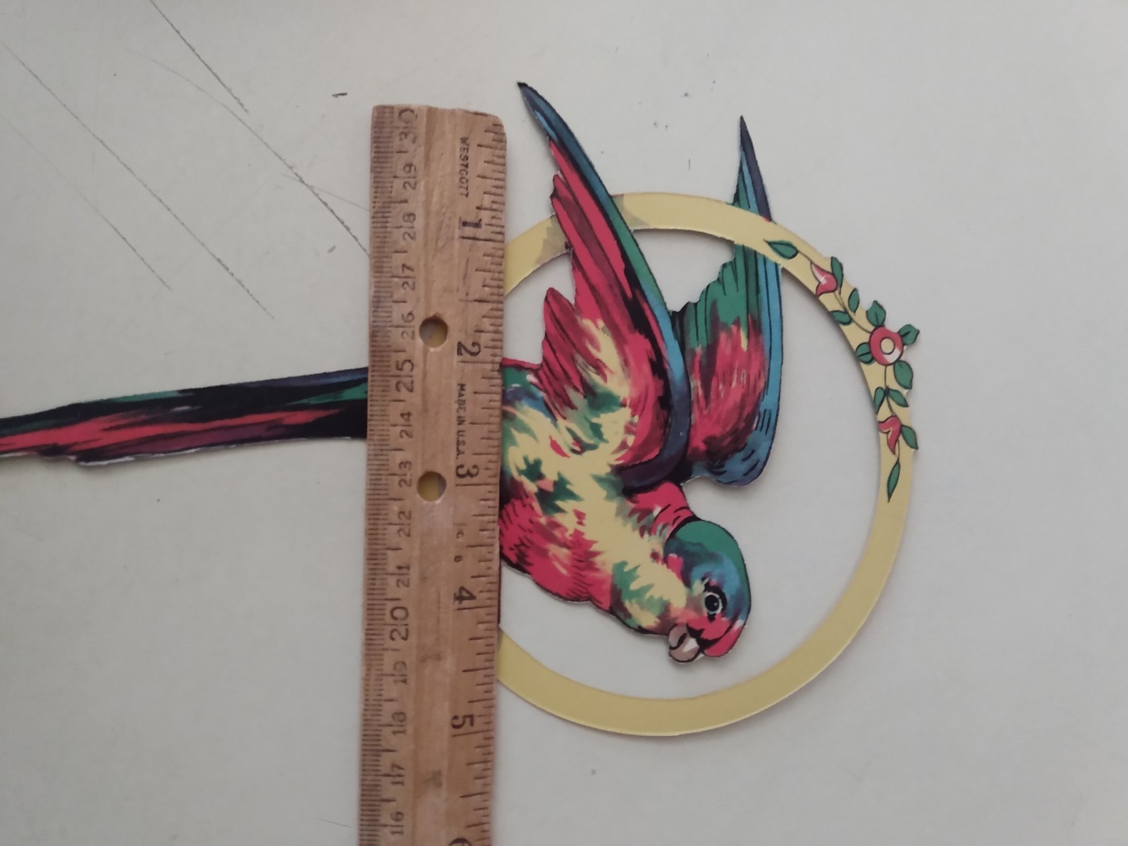 Lot 20 NEW Vintage Old Stock 2 Side Die-Cut Party Decorations Birds Tropical