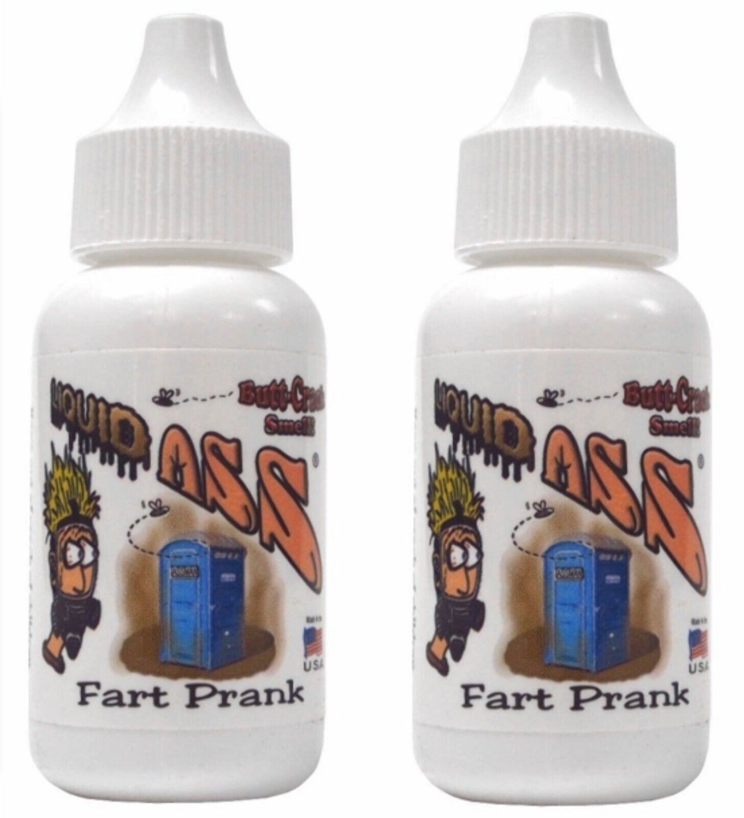 2 LIQUID ASS STREAMER TOPS – FART BOMB STINK SPRAY SMELL GAG JOKE PRANK GIFT