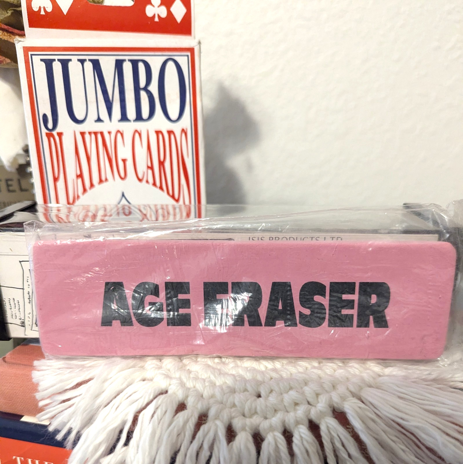 Over The Hill Birthday Lot Of 3 XXL Novelty Gifts Age Eraser Jumbo Cards Bundle